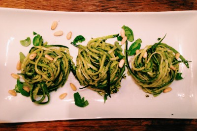 Raw zucchini spaghetti 28daysofme
